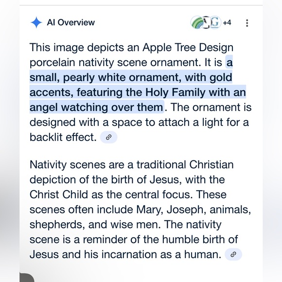 Porcelain nativity ornament by Appletree - Picture 9 of 9